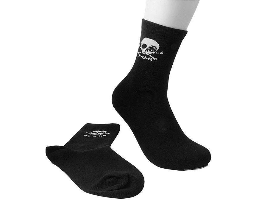 Black T.U.K. Skull Logo Men’s Sock - Image 4