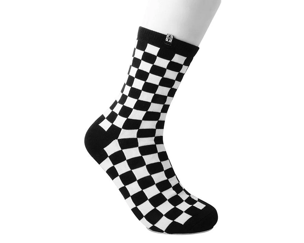 Black & White Checker T.U.K. Women’s Sock - Image 3