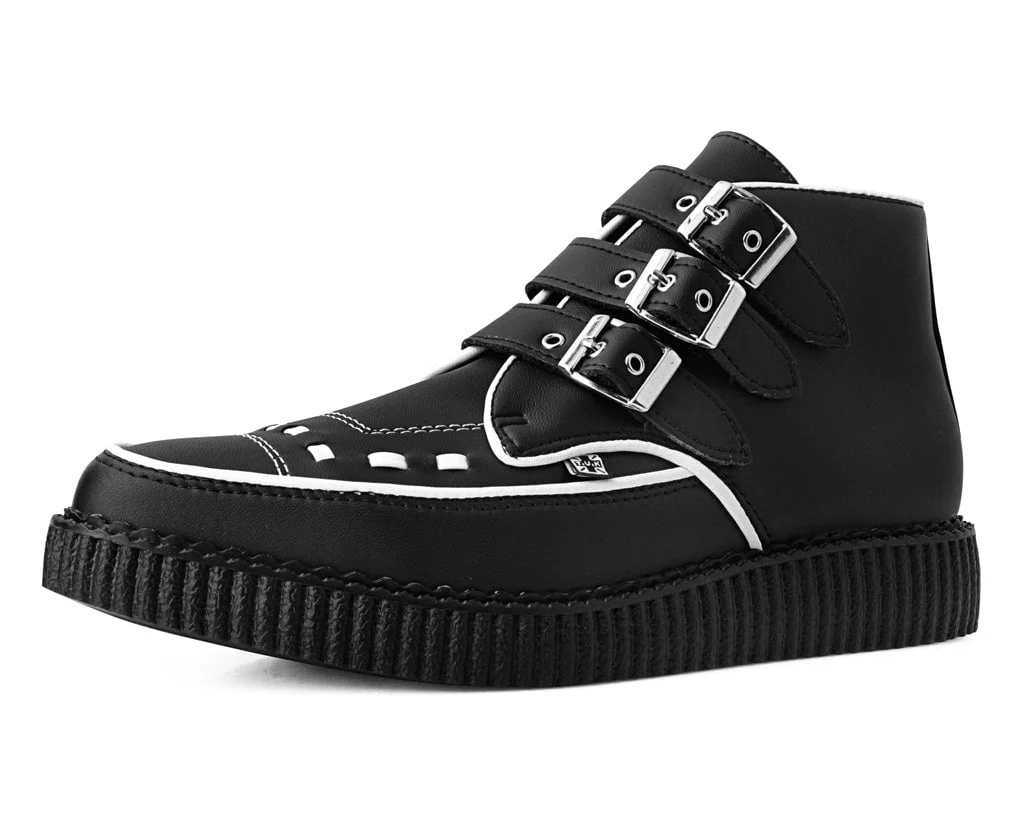 Black & White Trim Pointed Buckle Boot - Image 5