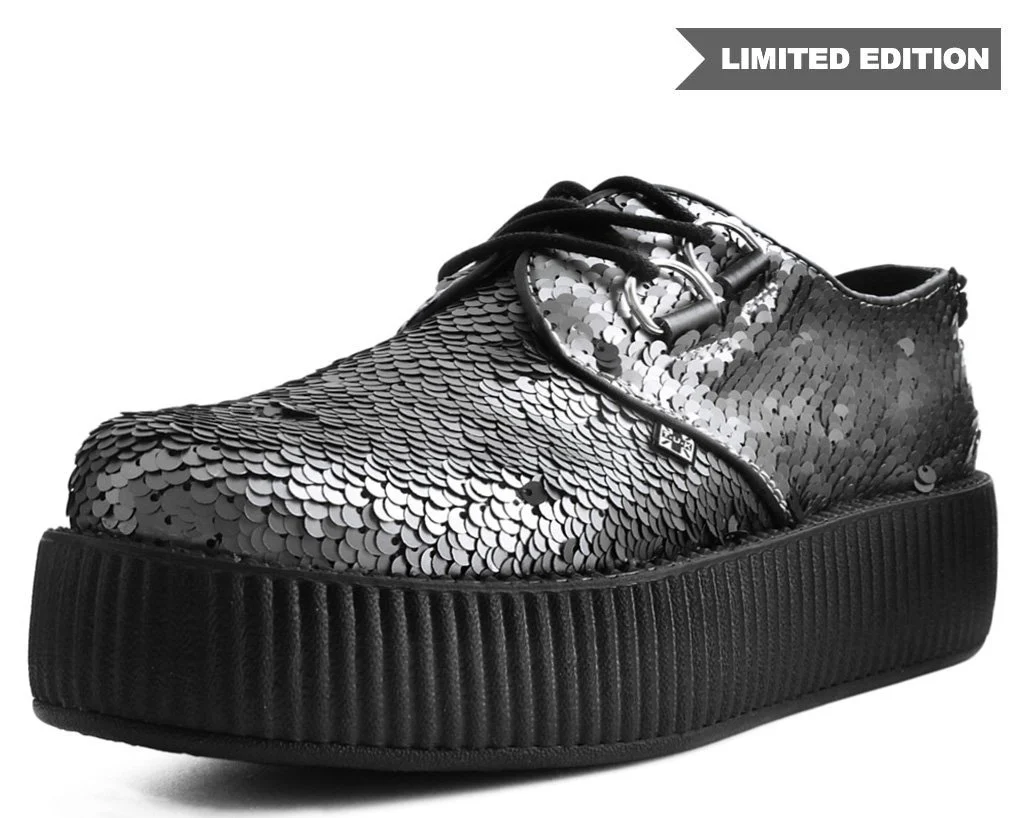 Gunmetal Two-Way Sequin Viva Mondo Creeper