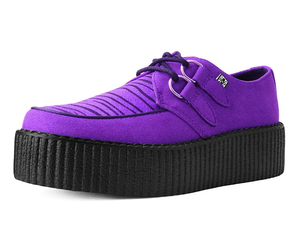 Purple & Zebra Faux Suede Creeper